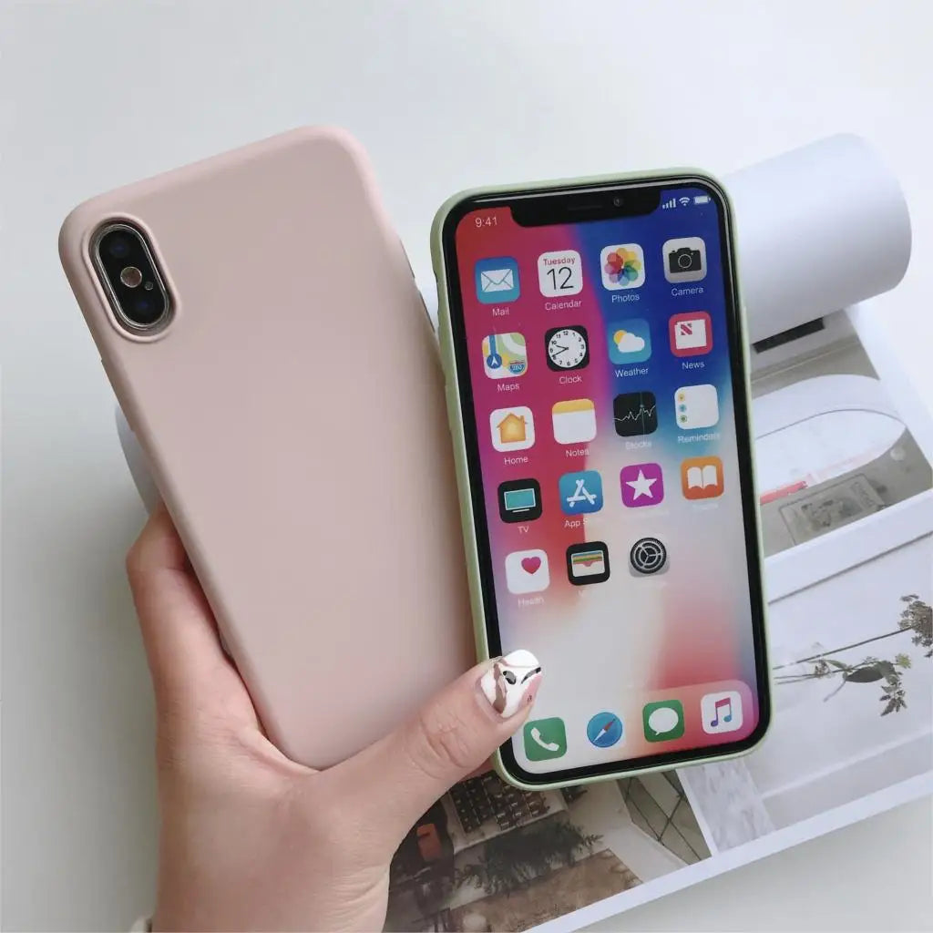 Original Phone Cases For iPhone XS Liquid Silicone Fundas Case For iPhone X XS 16E SE4 Cover protective Case