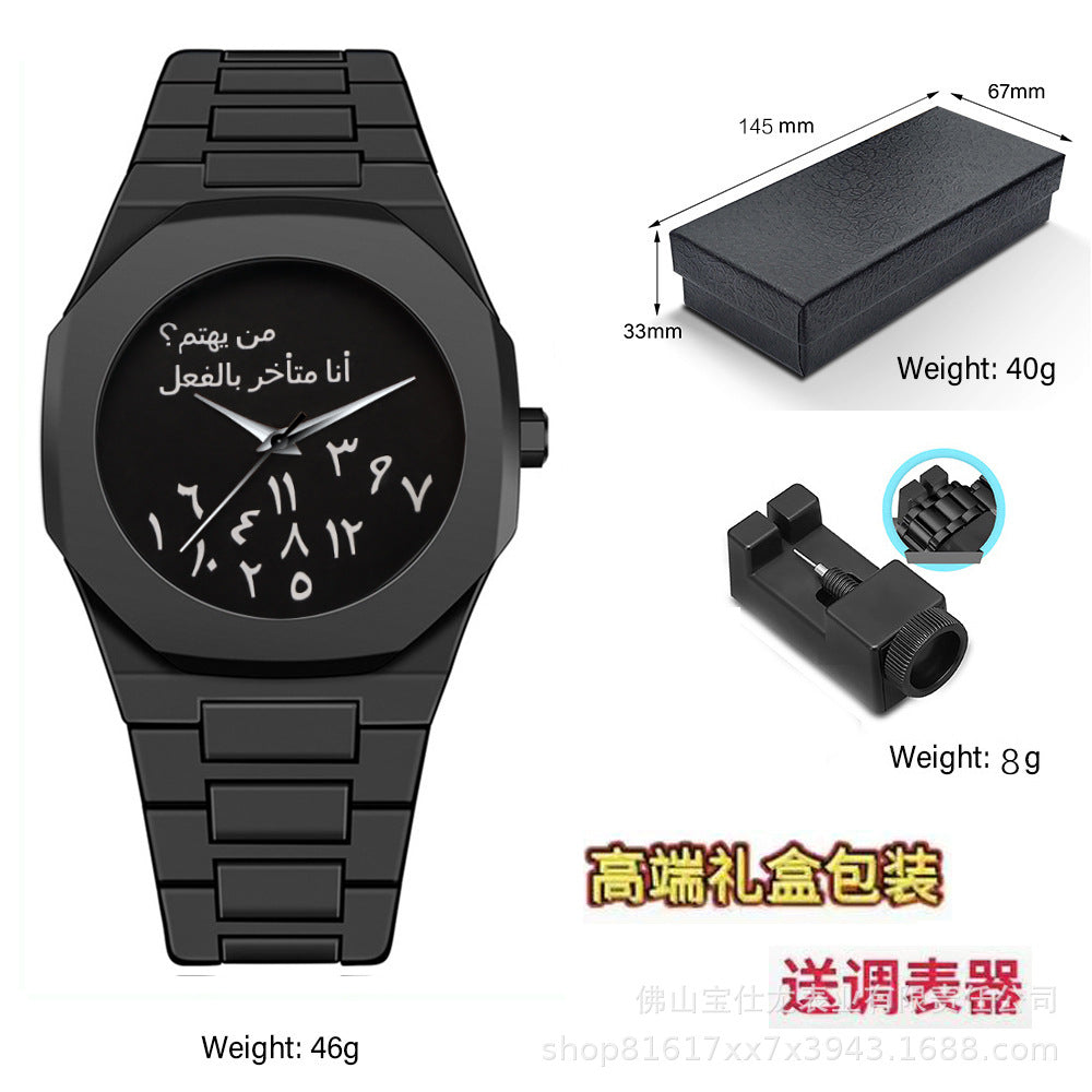 Italian Designer Brand Black Warrior Dopamine Men's and Women's Watches, Simple and Stylish, High-Value Waterproof Quartz Watches for Students