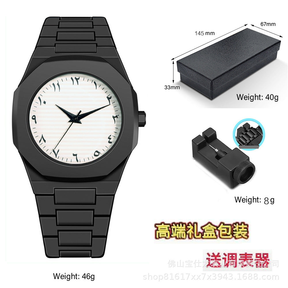 Italian Designer Brand Black Warrior Dopamine Men's and Women's Watches, Simple and Stylish, High-Value Waterproof Quartz Watches for Students