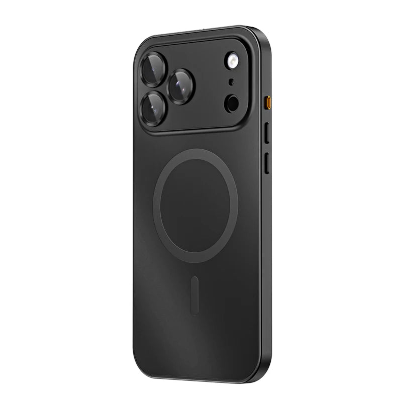 funda For iPhone  Air ,17 Pro Case ELVEV Magnetic Hard PC +Soft TPU with Aluminum Alloy Button Cover for iphone 17 pro max
