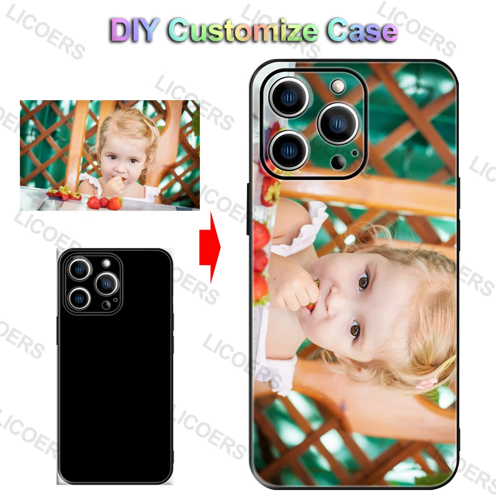 Custom Case for iPhone 17 Air 16 17e 16e 15 14 13 12 11 Pro Max Mini XR Plus Cover DIY Photo Soft Matte Silicon Shockproof Funda