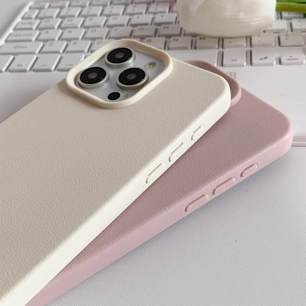 Leather Phone Case For iPhone 17 Pro Max 16 18 Pro Max 13 11 15 14 Plus 12 17 Air 17Promax Shockproof Soft TPU Funda Cover Coque