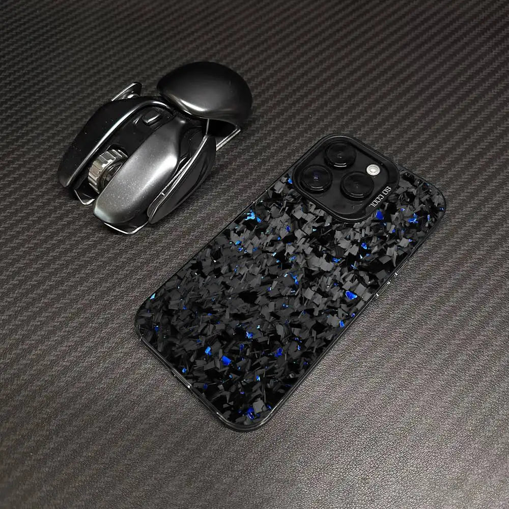 Forged Carbon Fundas Phone Case For IPhone 17 16 Plus Pro Max 15 14 13 12 11 Matte Colorful Covers