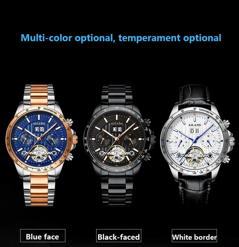 2026 Relojes AILANG Fashion Mechanical Watch Calendar Month Week Waterproof Tourbillon Watches Sport Automatic Wristwatch AL8828