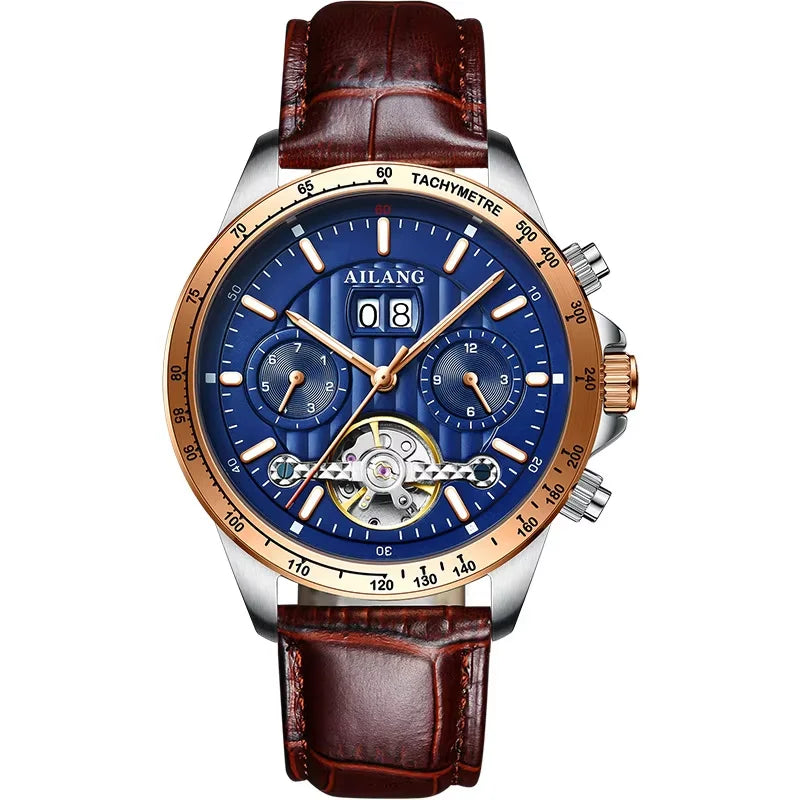 2026 Relojes AILANG Fashion Mechanical Watch Calendar Month Week Waterproof Tourbillon Watches Sport Automatic Wristwatch AL8828