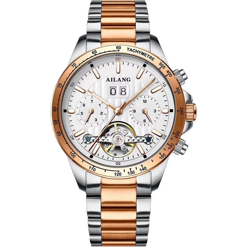 2026 Relojes AILANG Fashion Mechanical Watch Calendar Month Week Waterproof Tourbillon Watches Sport Automatic Wristwatch AL8828
