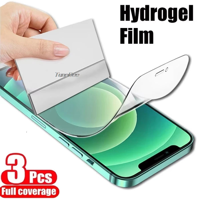 3pcs Hydrogel Film For Xiaomi Redmi 13C Note 13 Pro 5G 12 11 10 9 11S 9S 10T Screen Protectors High-Transparency Full Cover Film