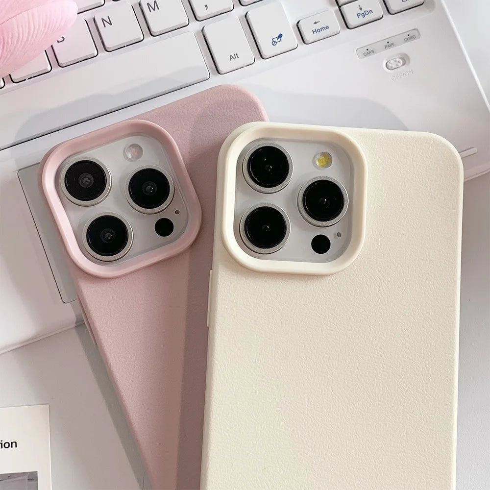 Leather Phone Case For iPhone 17 Pro Max 16 18 Pro Max 13 11 15 14 Plus 12 17 Air 17Promax Shockproof Soft TPU Funda Cover Coque