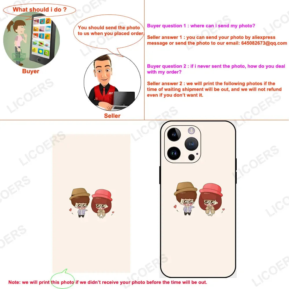 Custom Case for iPhone 17 Air 16 17e 16e 15 14 13 12 11 Pro Max Mini XR Plus Cover DIY Photo Soft Matte Silicon Shockproof Funda