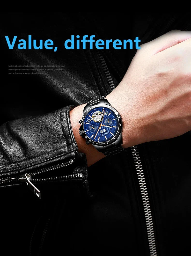 2026 Relojes AILANG Fashion Mechanical Watch Calendar Month Week Waterproof Tourbillon Watches Sport Automatic Wristwatch AL8828