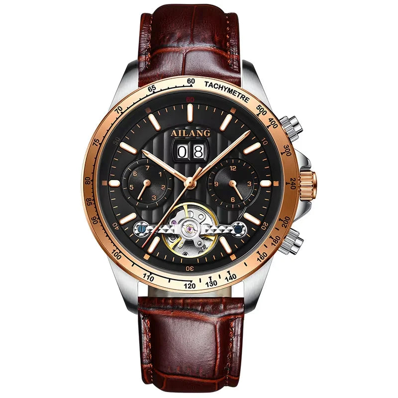 2026 Relojes AILANG Fashion Mechanical Watch Calendar Month Week Waterproof Tourbillon Watches Sport Automatic Wristwatch AL8828