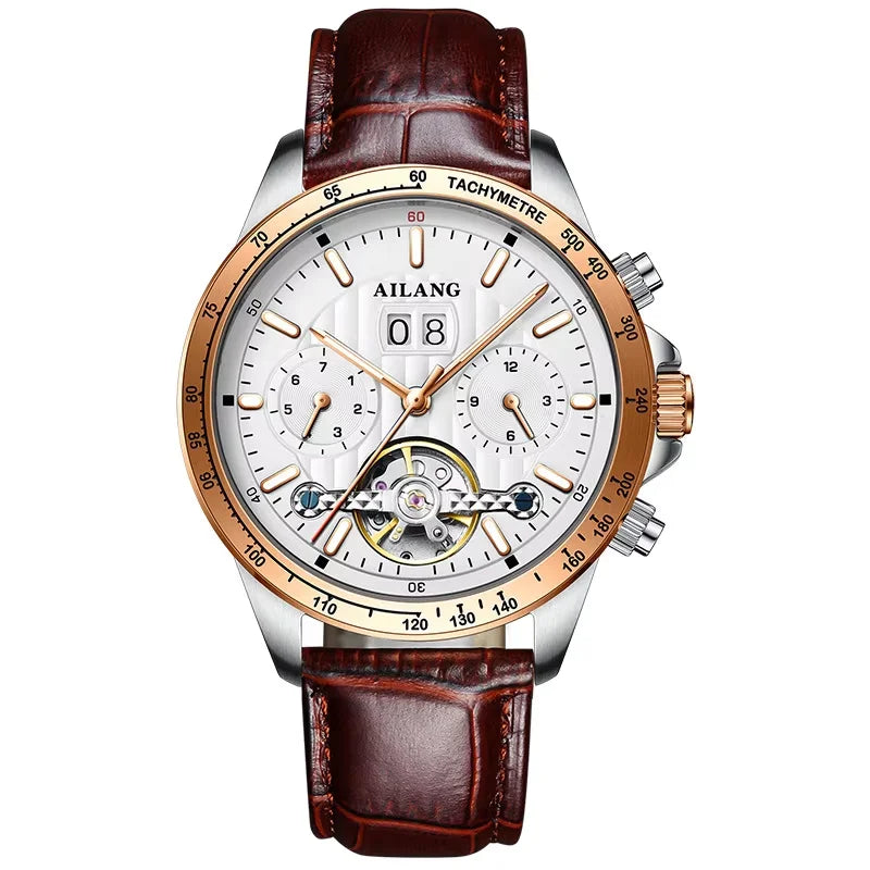 2026 Relojes AILANG Fashion Mechanical Watch Calendar Month Week Waterproof Tourbillon Watches Sport Automatic Wristwatch AL8828