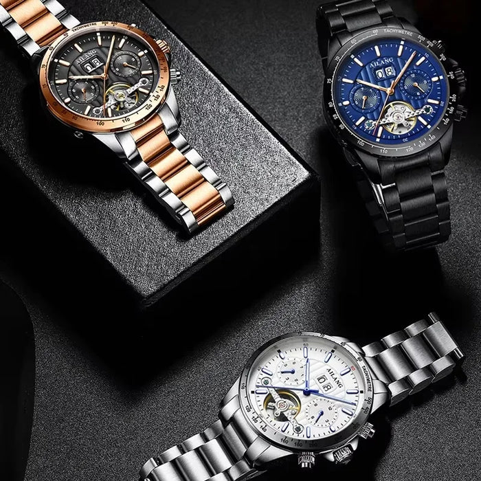 2026 Relojes AILANG Fashion Mechanical Watch Calendar Month Week Waterproof Tourbillon Watches Sport Automatic Wristwatch AL8828