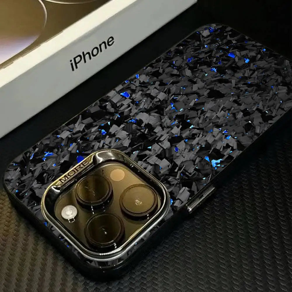 Forged Carbon Fundas Phone Case For IPhone 17 16 Plus Pro Max 15 14 13 12 11 Matte Colorful Covers