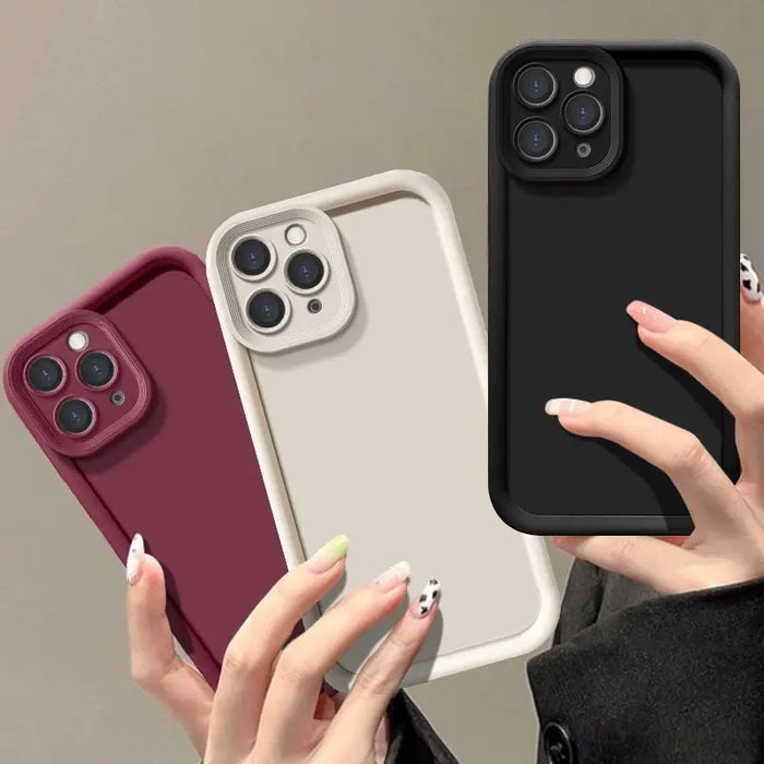 Funda Cases For iPhone 17 16 15 14 13 12 11 Pro Max Case Mini Plus 16E 17E Phone Case Hybrid Shockproof Bumper Cover Soft Fundas